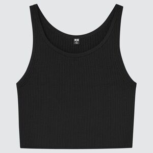 Uniqlo women UV protection sleeveless cropped sweater in navy